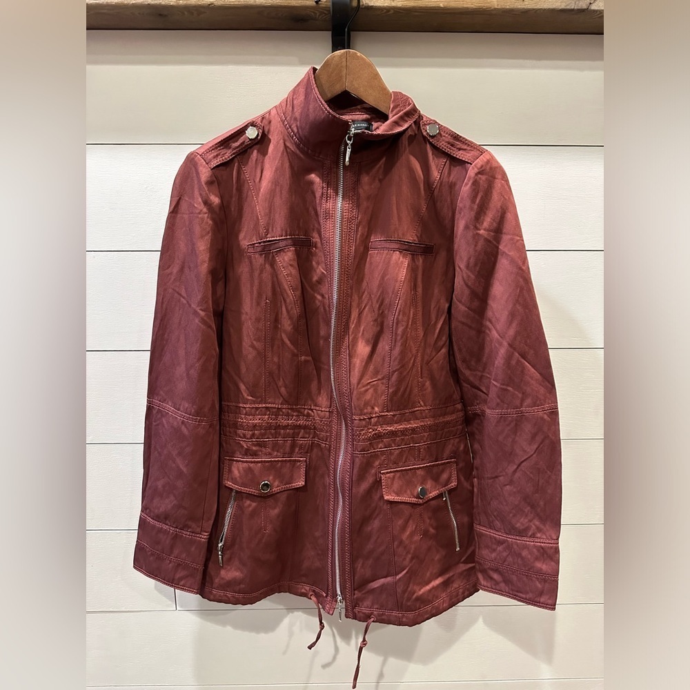 White House Black Market Mauve Utility Jacket- size 4